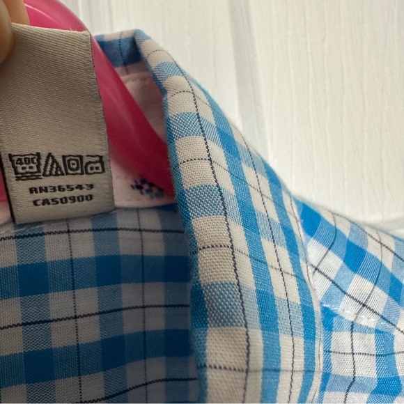 Van Heusen Originals Shirt Button-Down Blue & White Size Large - Picture 10 of 16